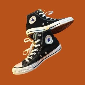 Unisex Black, High-Top Converse Chuck Taylor All Star Canvas Women's Size 7.5